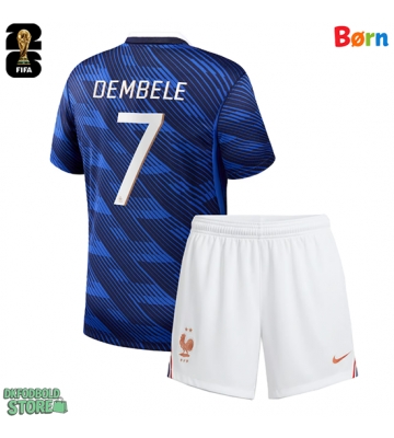 Frankrig Ousmane Dembele #7 Replika Babytøj Hjemmebanesæt Børn VM 2026 Kortærmet (+ Korte bukser)